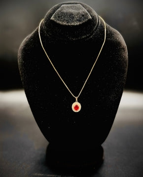 Ethereal Glow – Scarlet Stone Necklace